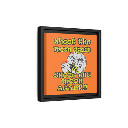 shoot the moon again - framed canvas art (crusta)