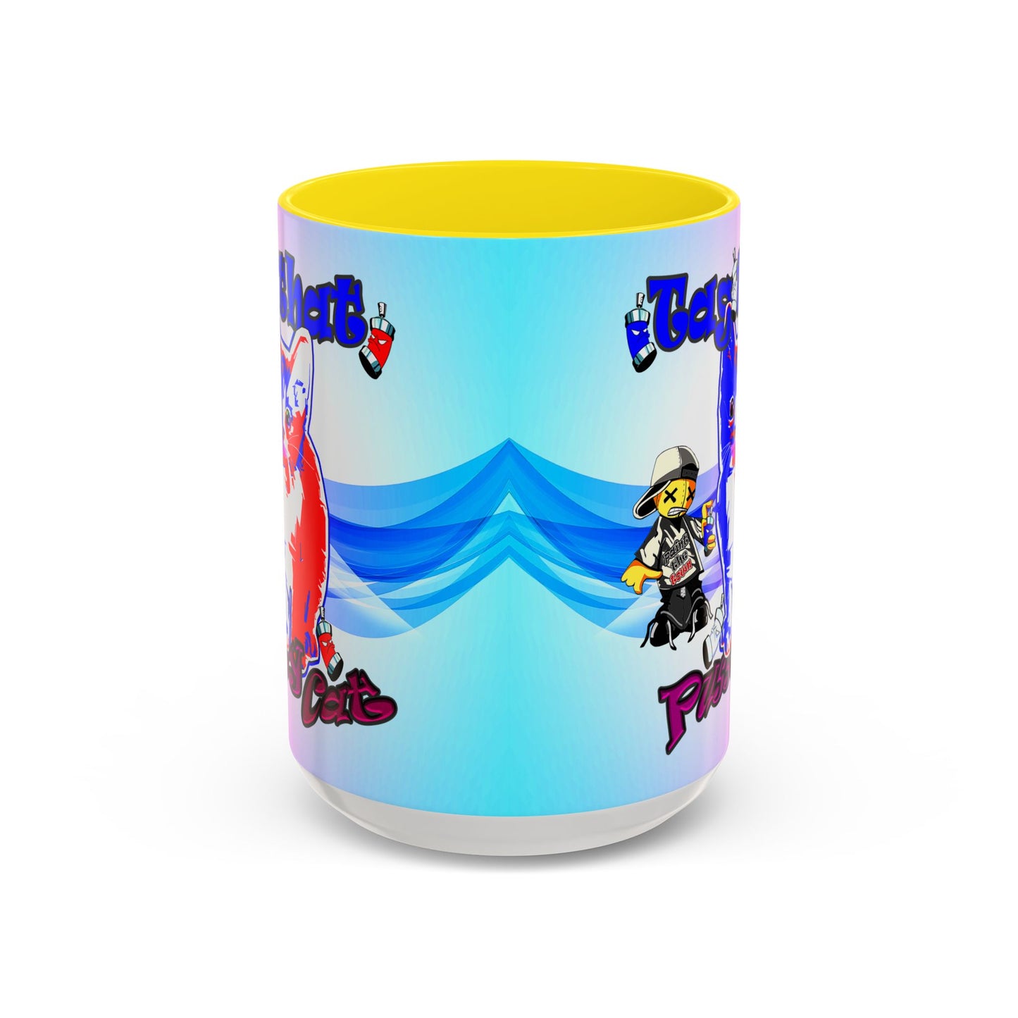 tag that - Accent Mug (light blue-pink wave)