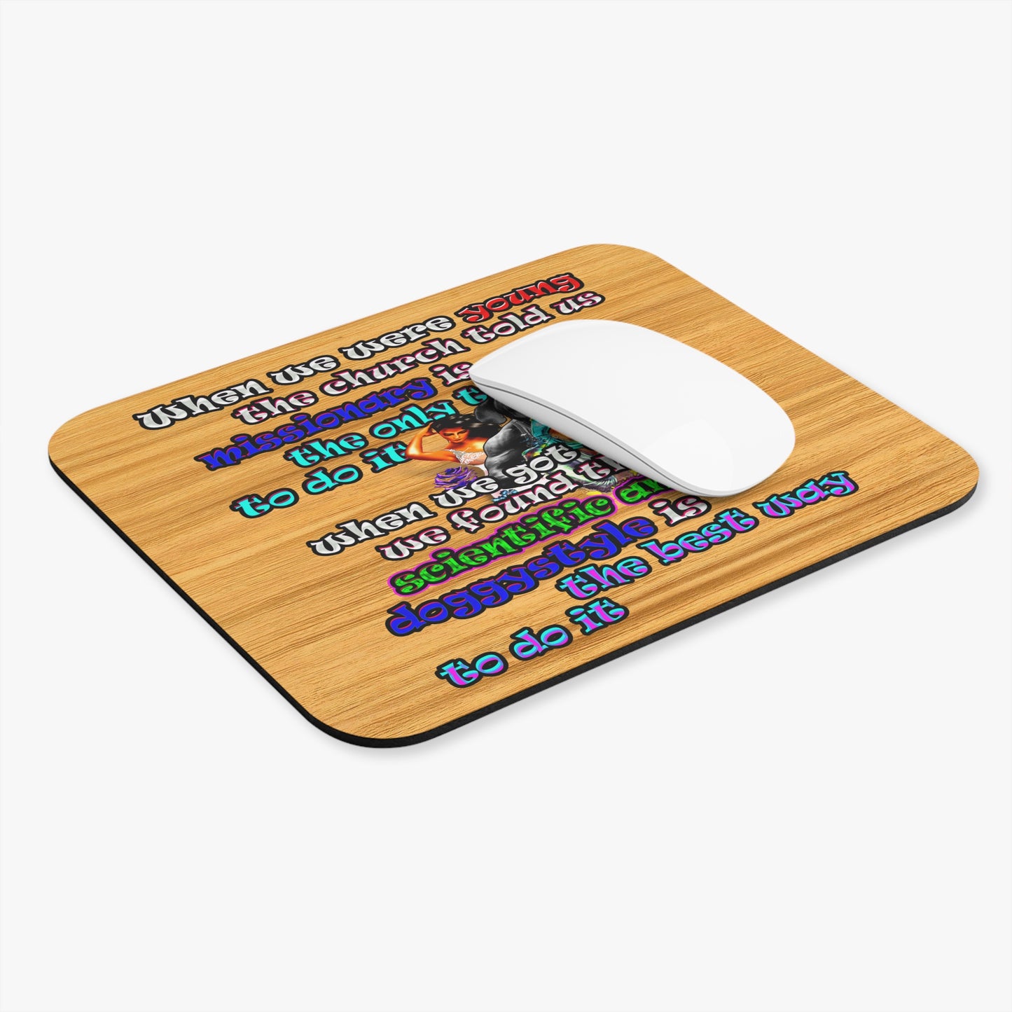 doggystyle - Mouse Pad (Rectangle) (butterscotch wood finish)