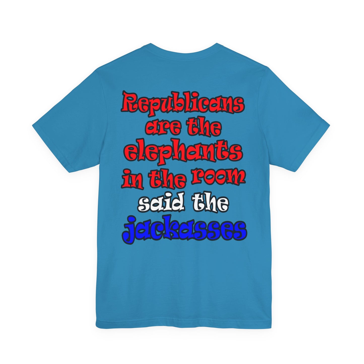 donkeys and elephants - Unisex Jersey Short Sleeve Tee