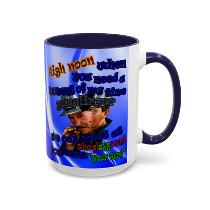 high noon - Accent Mug (blue-white wave)