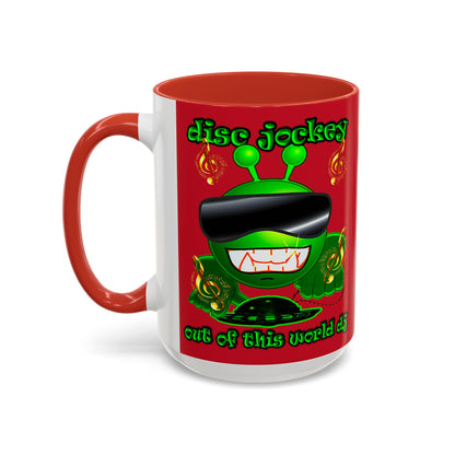 disc jockey - Accent Mug (dark red)
