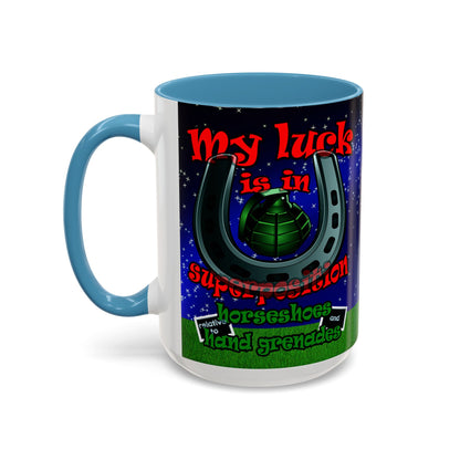 my luck - Accent Mug ('snoops' background)