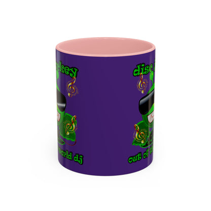 disc jockey - Accent Mug (purple)