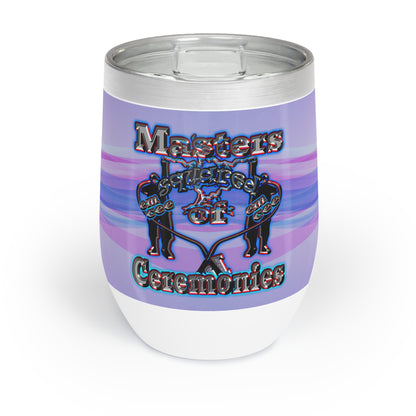 em cee squared - Chill Wine Tumbler (light blue-pink wave)
