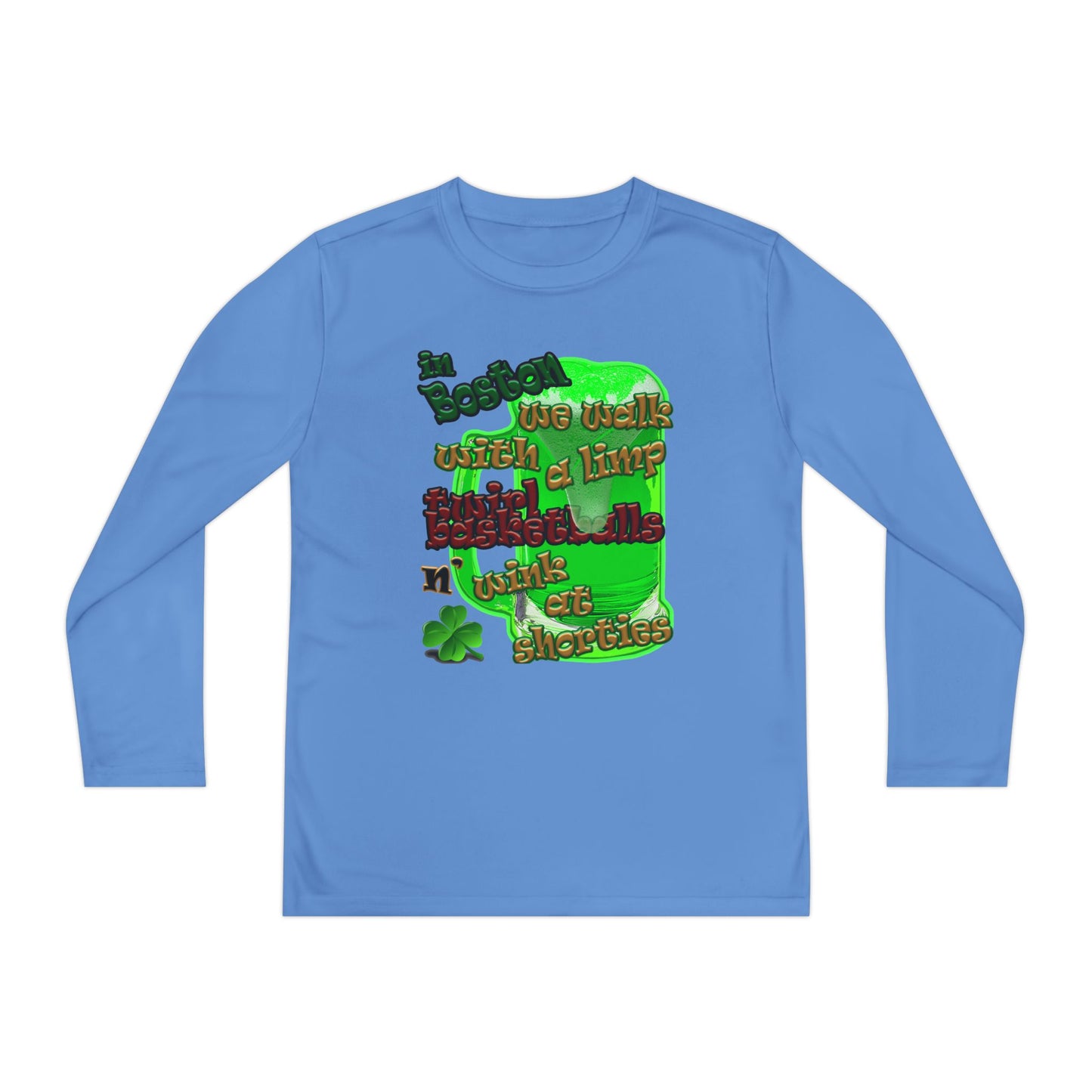 celtics logo - Youth Long Sleeve Competitor Tee