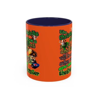 christmas spirits of boston - Accent Mug (orange)