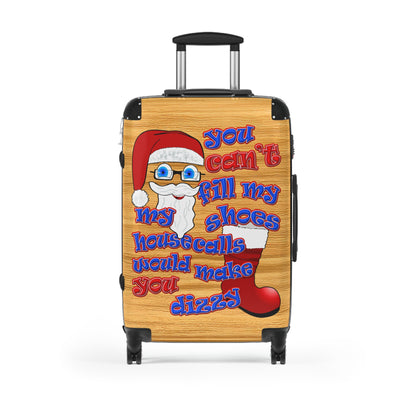 santa's shoes - Suitcase (butterscotch wood finish)