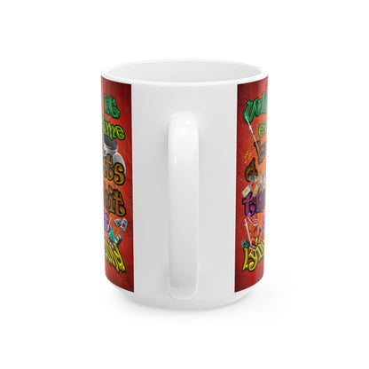 the bum's shit - White Mug (burnt orange)