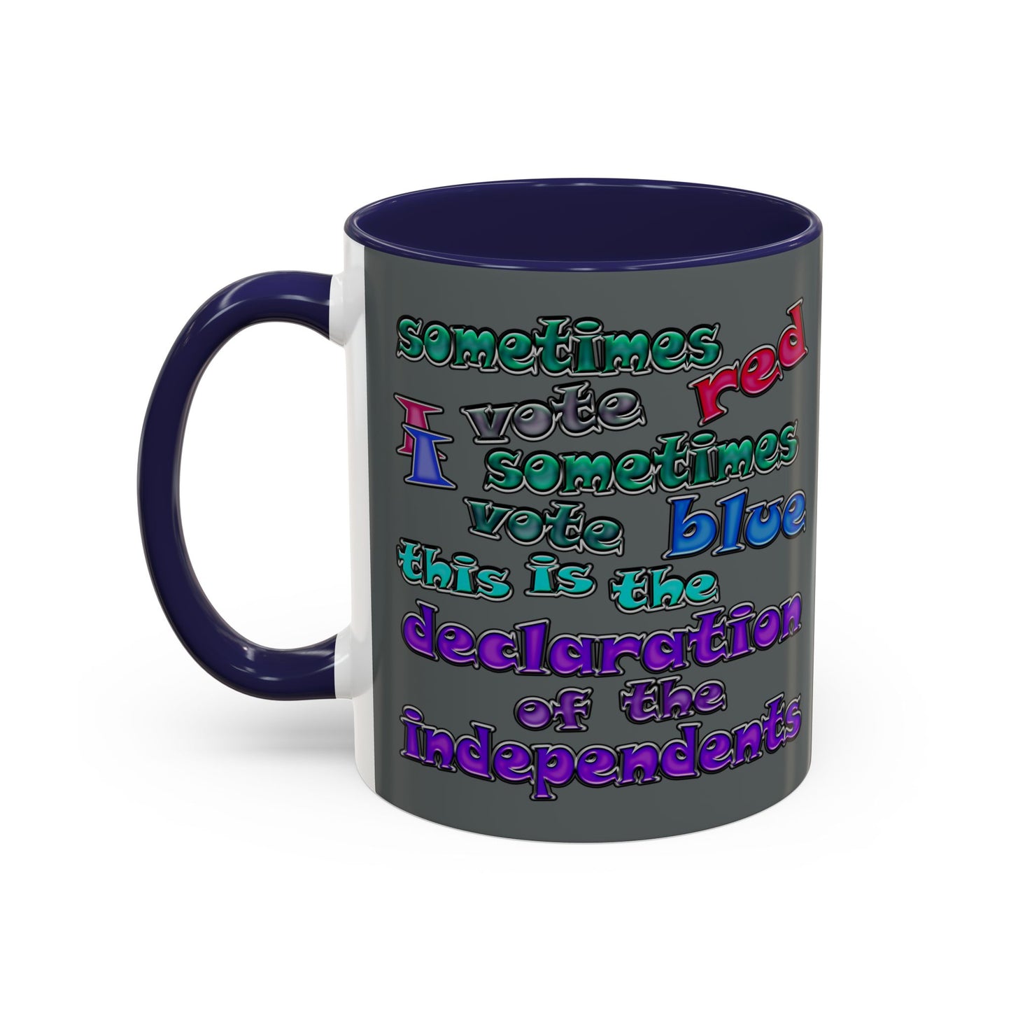 declaration of the independents - Accent Mug (dark grey)