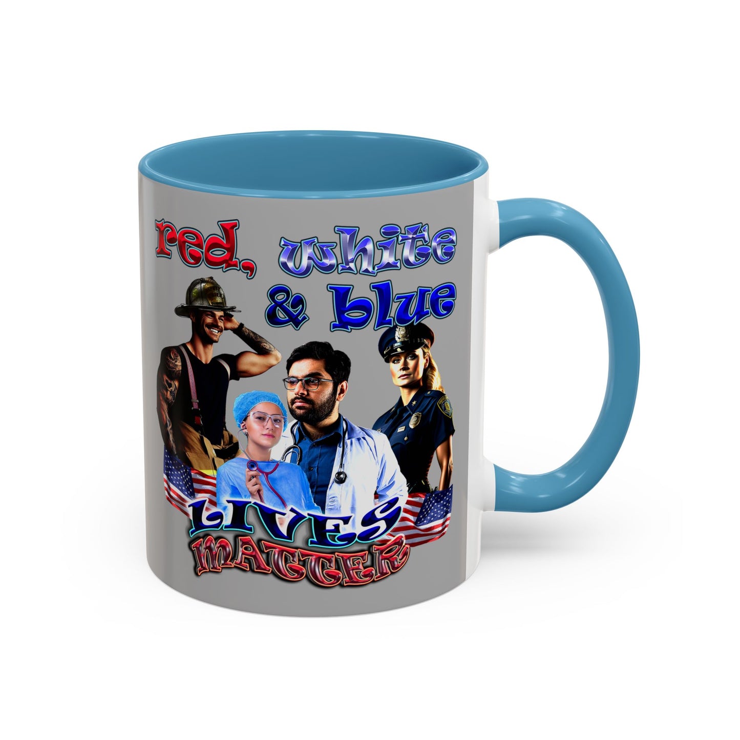 rw&b lives matter - Accent Mug (light grey)