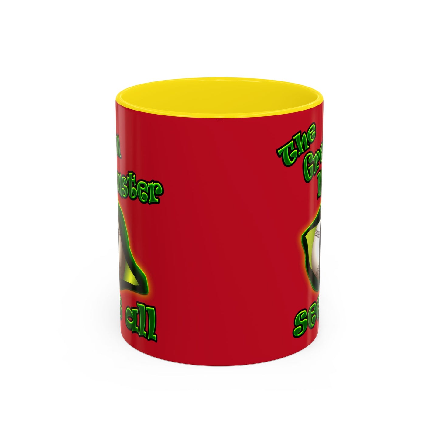 green monster - Accent Mug (dark red)