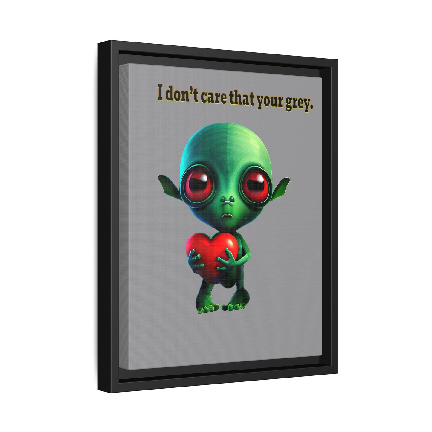I don't care that your grey - framed canvas art (grey)
