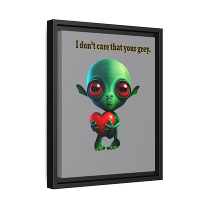 I don't care that your grey - framed canvas art (grey)