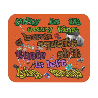 the bum's shit - Mouse Pad (Rectangle) (orange)