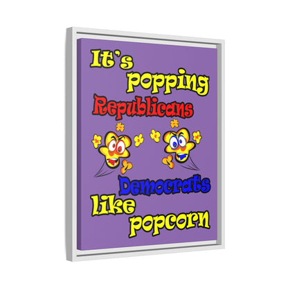 popping like popcorn - framed canvas art (light purple)
