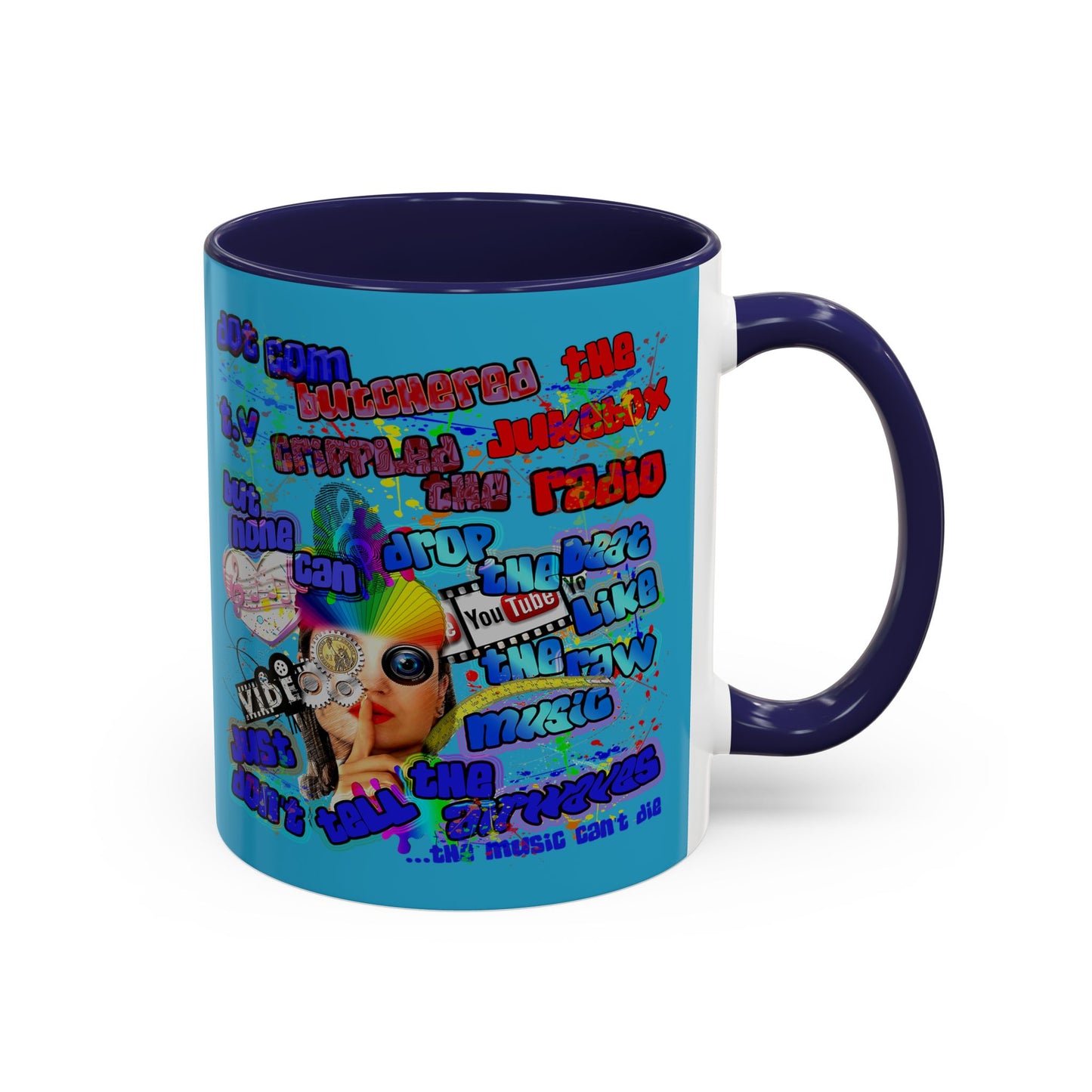 drop the beat - Accent Mug (turquoise)