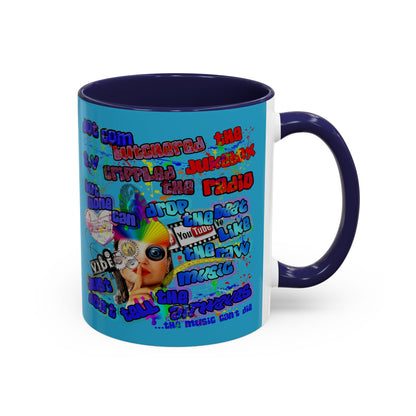 drop the beat - Accent Mug (turquoise)