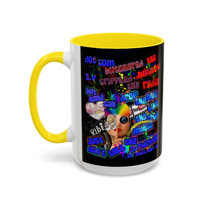 drop the beat - Accent Mug (black)