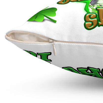 celtics logo - Spun Polyester Square Pillow - (white)