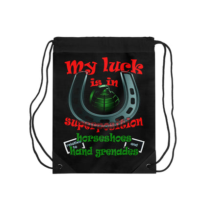 my luck - Drawstring Bag (black)