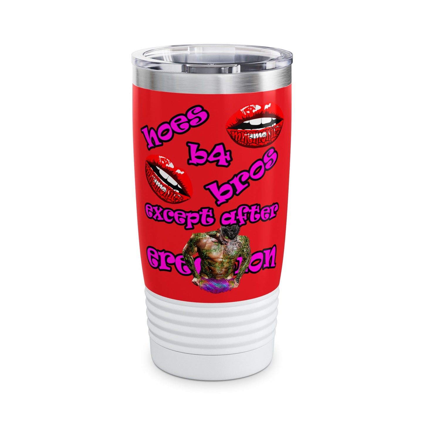 hoes b4 bros - Ringneck Tumbler, 20oz (red)