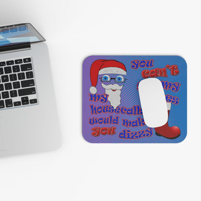 santa's shoes - Mouse Pad (Rectangle) (light blue-purple wave)