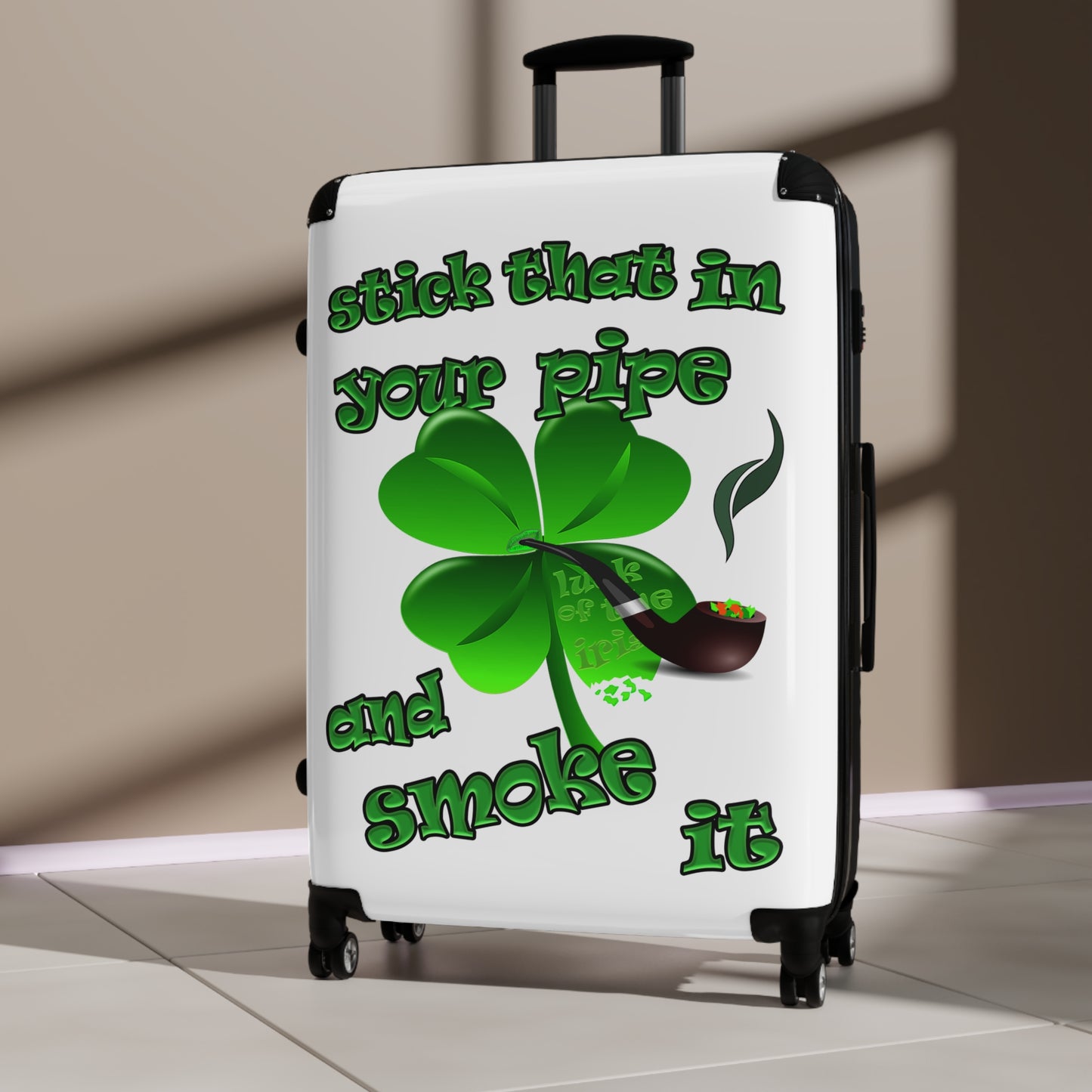 stick that in your pipe and smoke it - Suitcase (white)