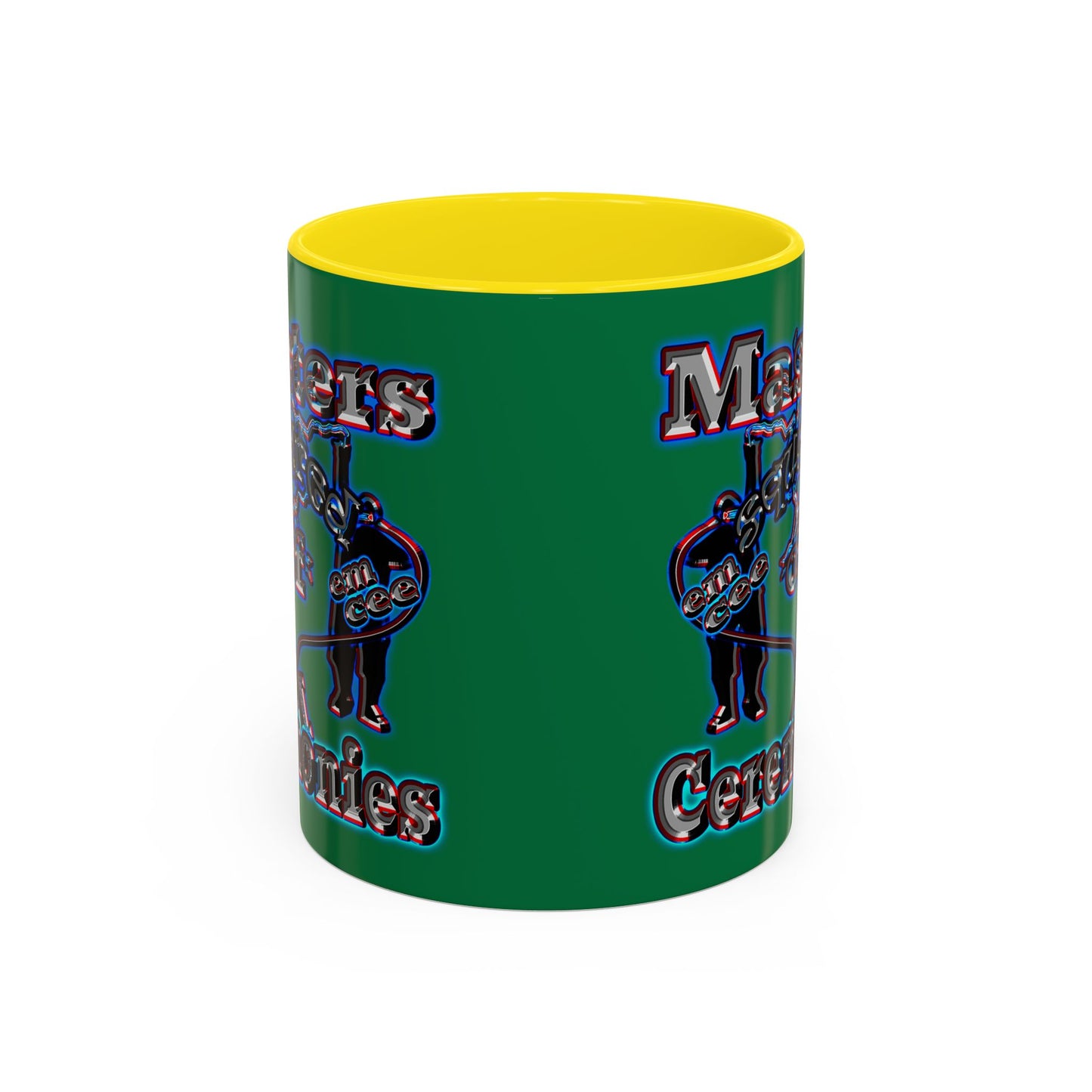 em cee squared - Accent Mug (dark green)