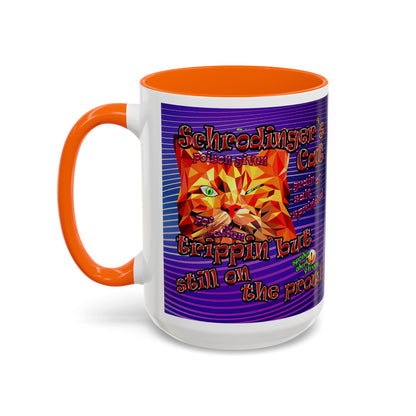 schrodinger's cat - Accent Mug (purple wave)