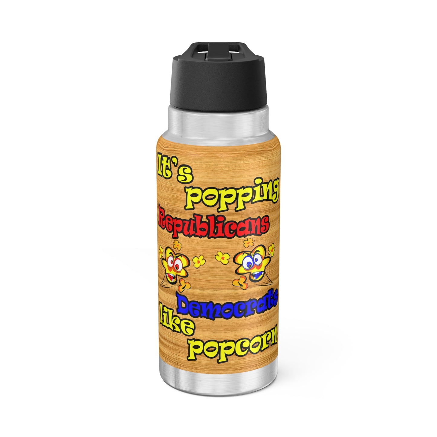 popping like popcorn - Gator Tumbler, 32oz  (butterscotch wood finish)