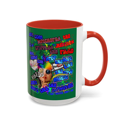 drop the beat - Accent Mug (dark green)