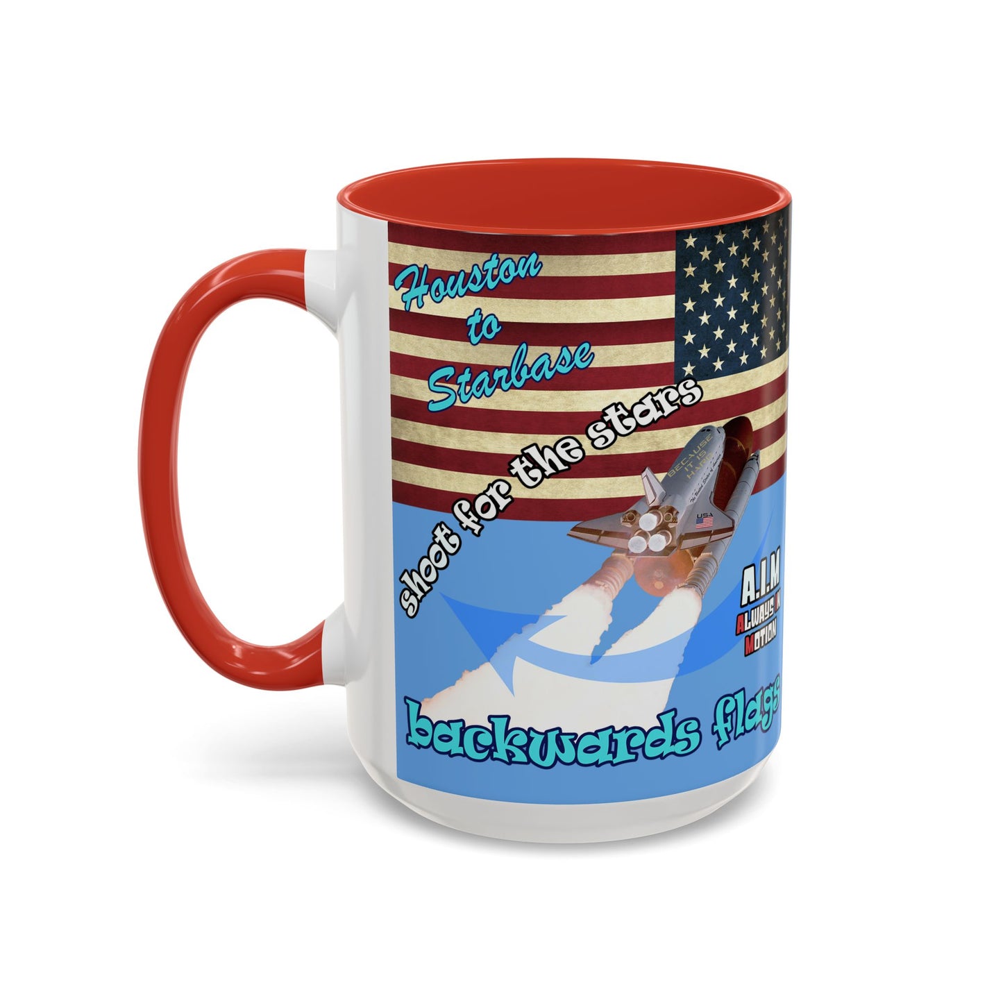 shoot for the stars - Accent Mug (light blue)