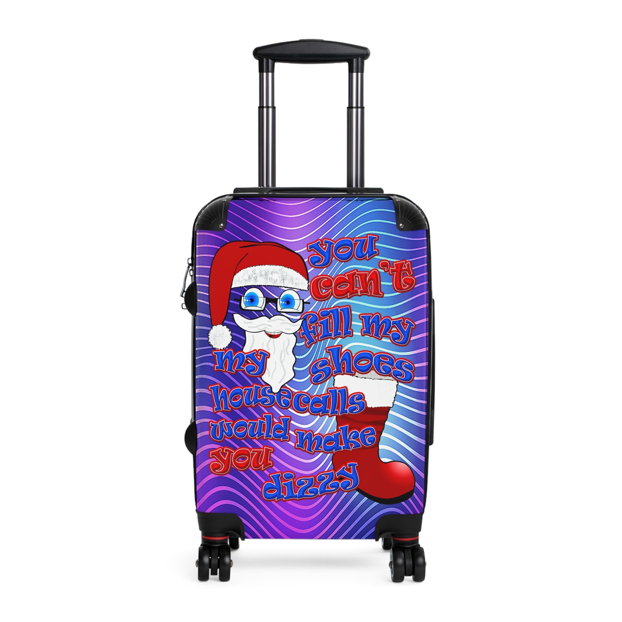 santa's shoes - Suitcase (purple wave)