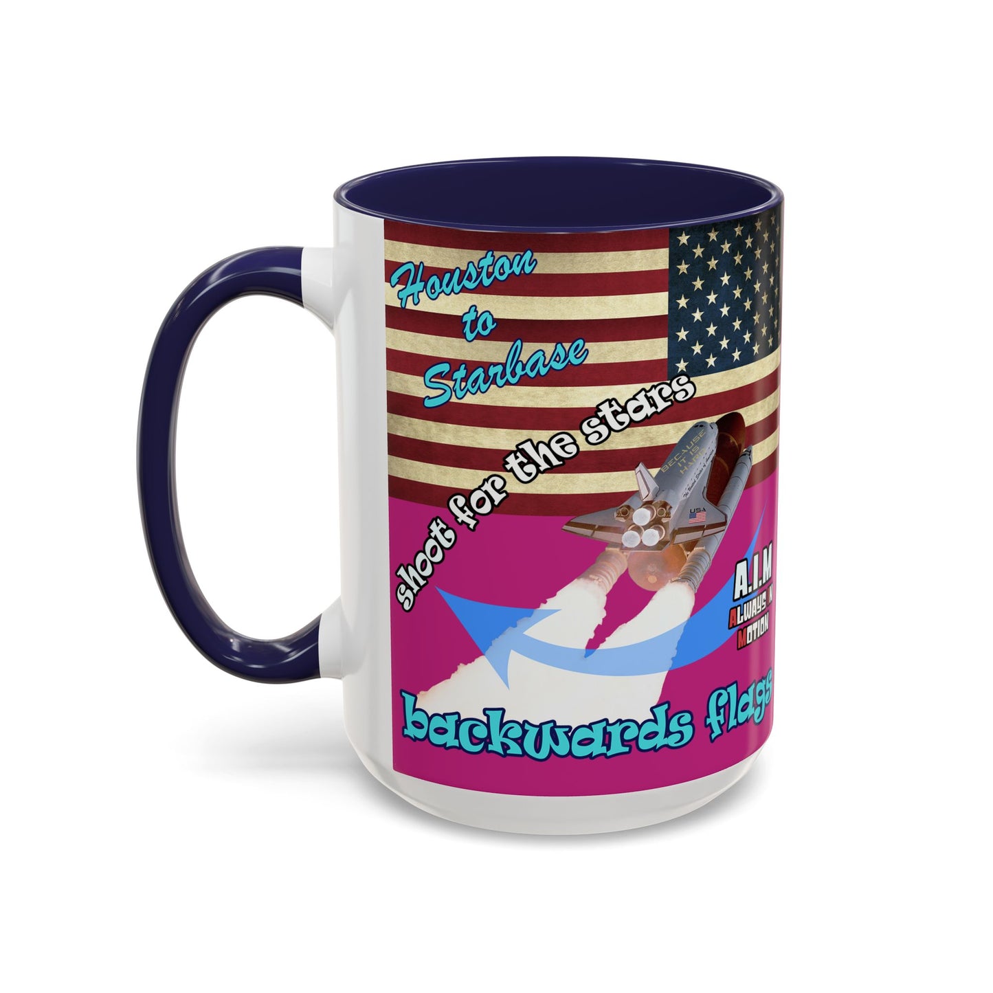 shoot for the stars - Accent Mug (pink)