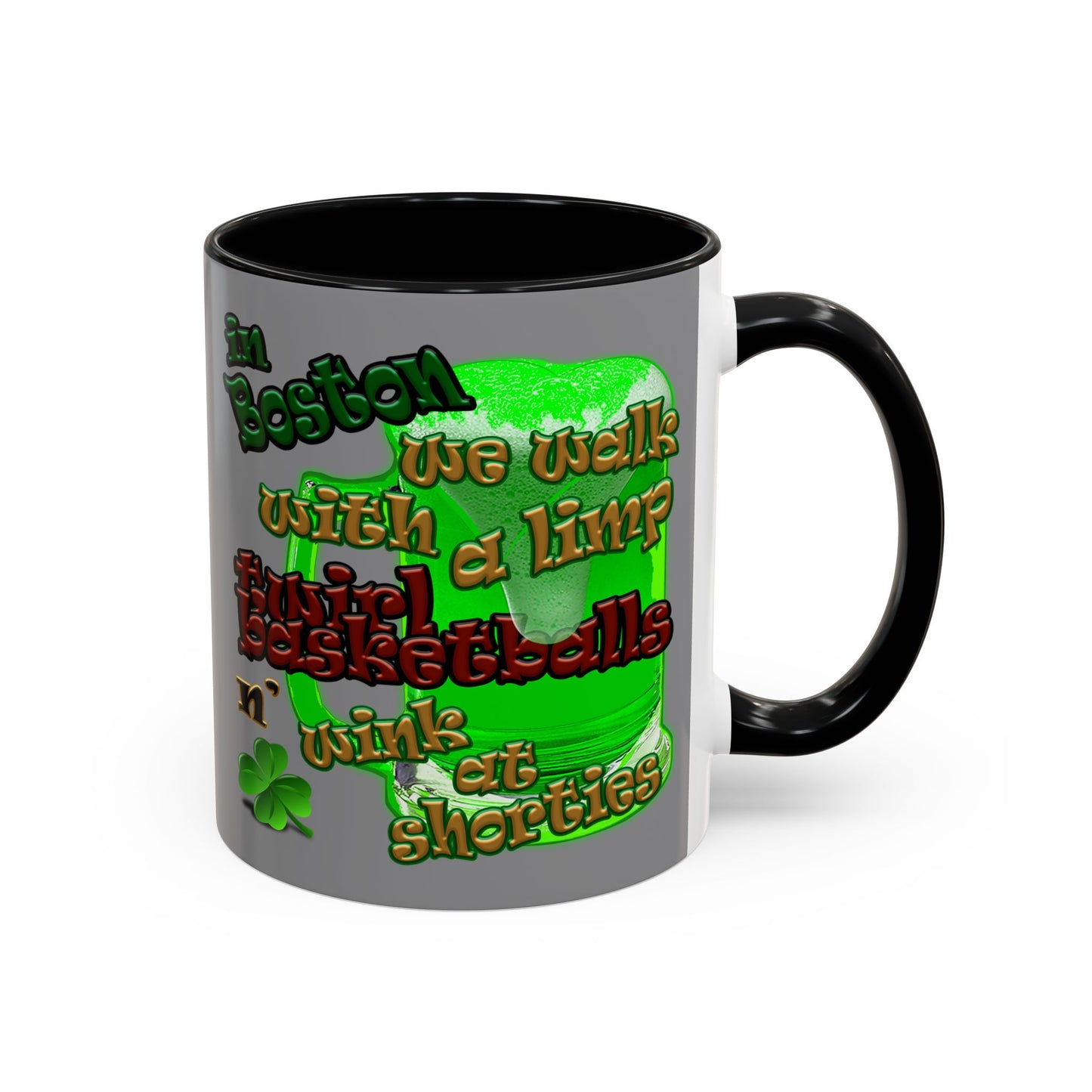 celtics logo - Accent Mug (grey)