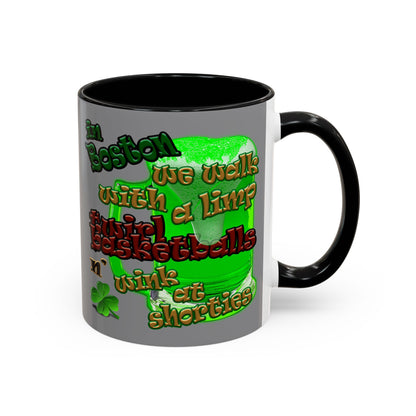 celtics logo - Accent Mug (grey)