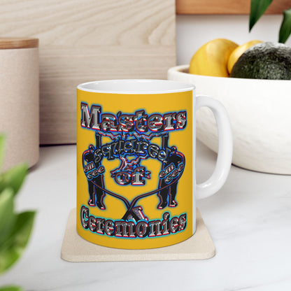 em cee squared - White Mug (yellow)