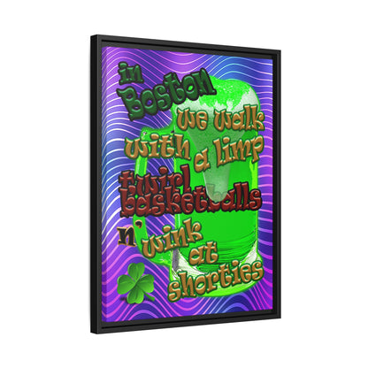 celtics logo - framed canvas art (purple wave)