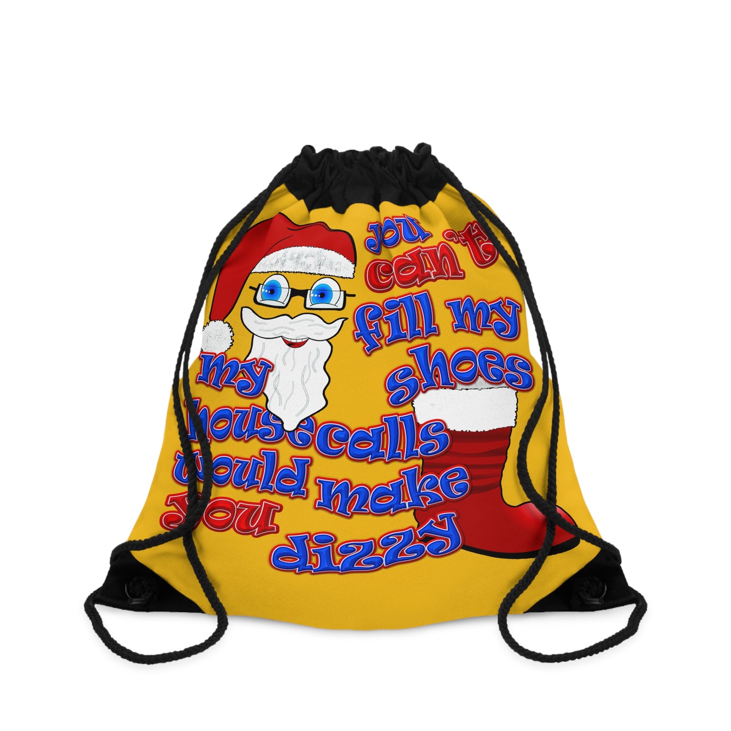 santa's shoes - Drawstring Bag (yellow)