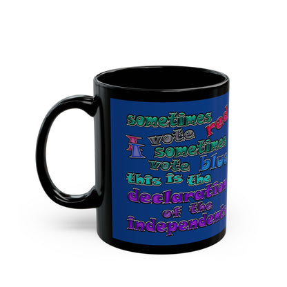 declaration of the independents - Black Mug (dark blue)