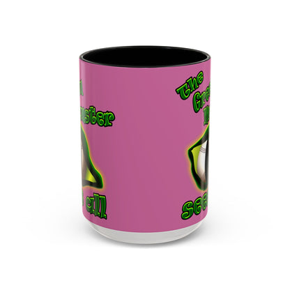 green monster - Accent Mug (light pink)