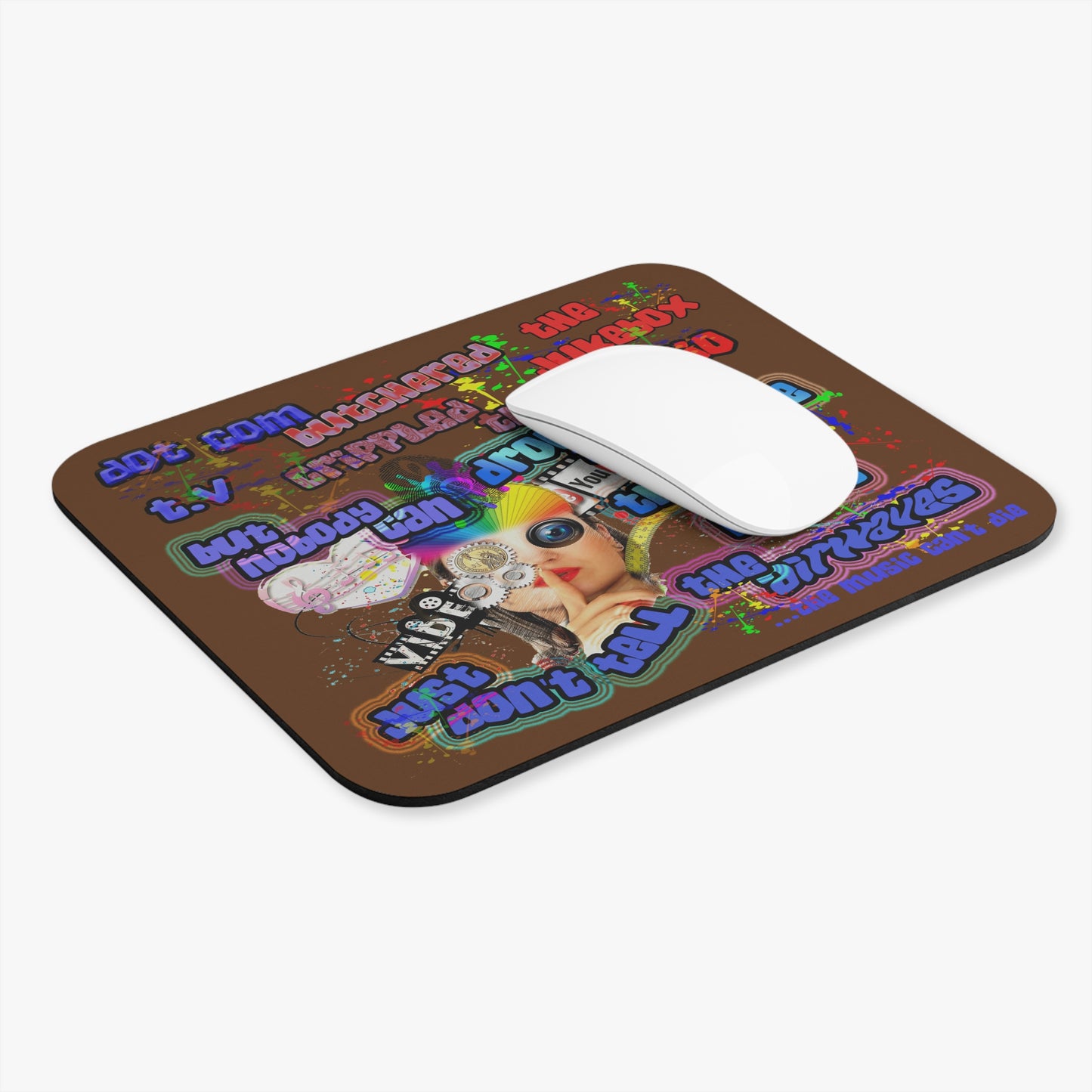 drop the beat - Mouse Pad (Rectangle) (brown)