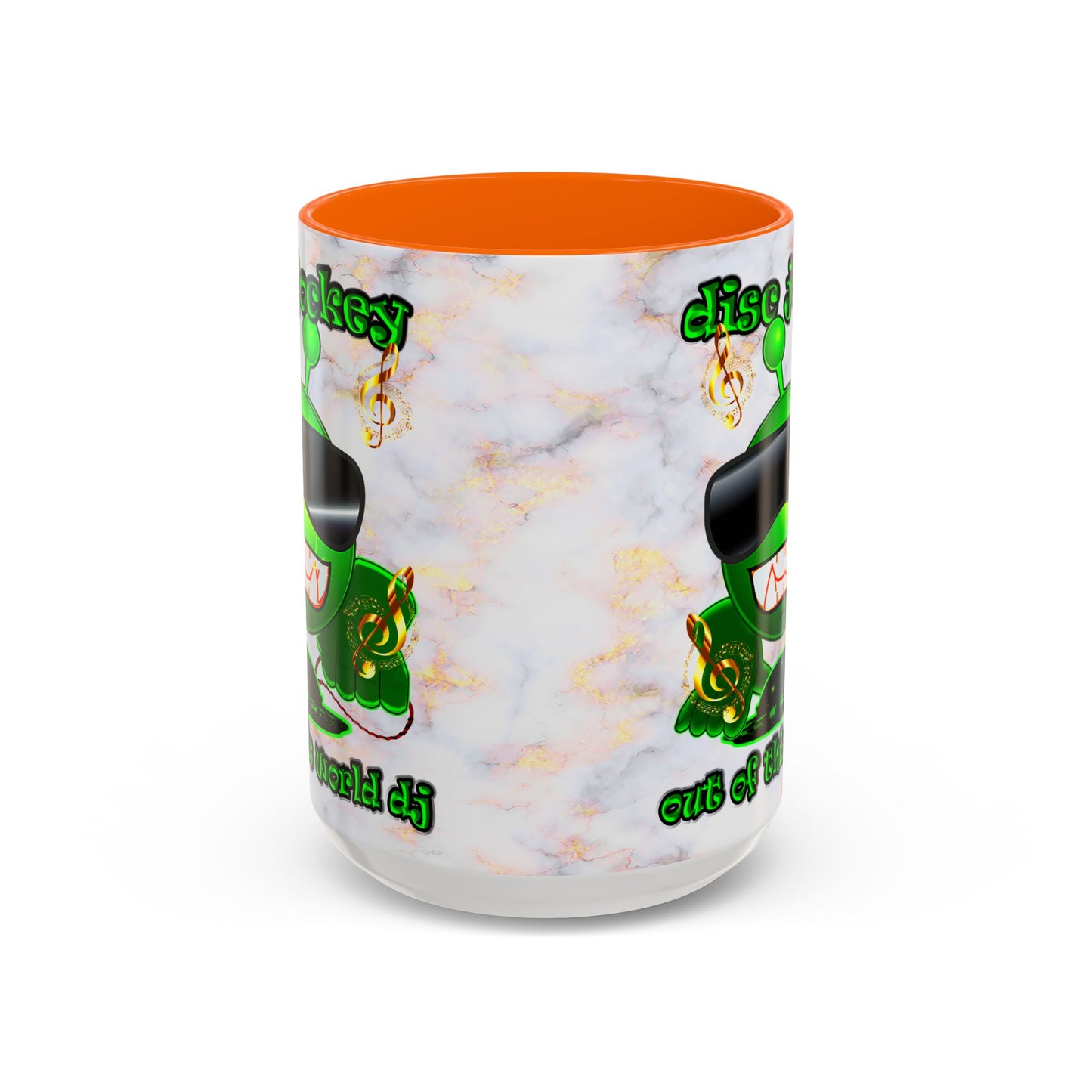 disc jockey - Accent Mug (white marble)