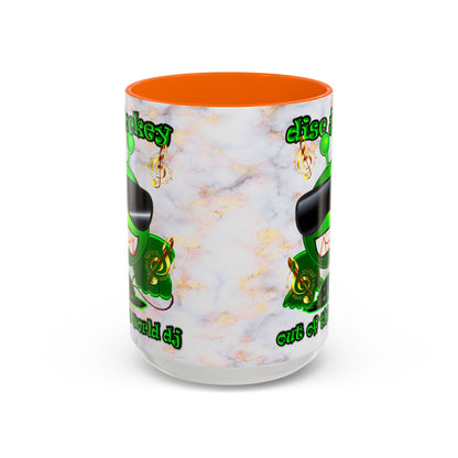 disc jockey - Accent Mug (white marble)