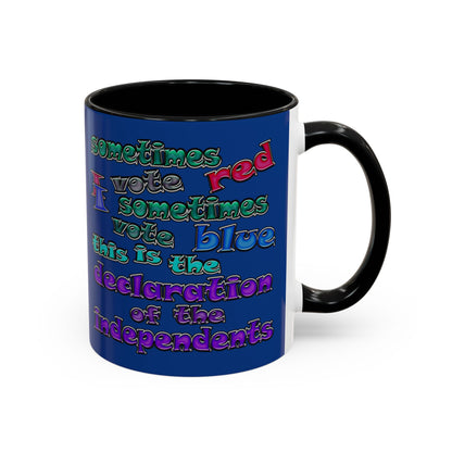 declaration of the independents - Accent Mug (dark blue)