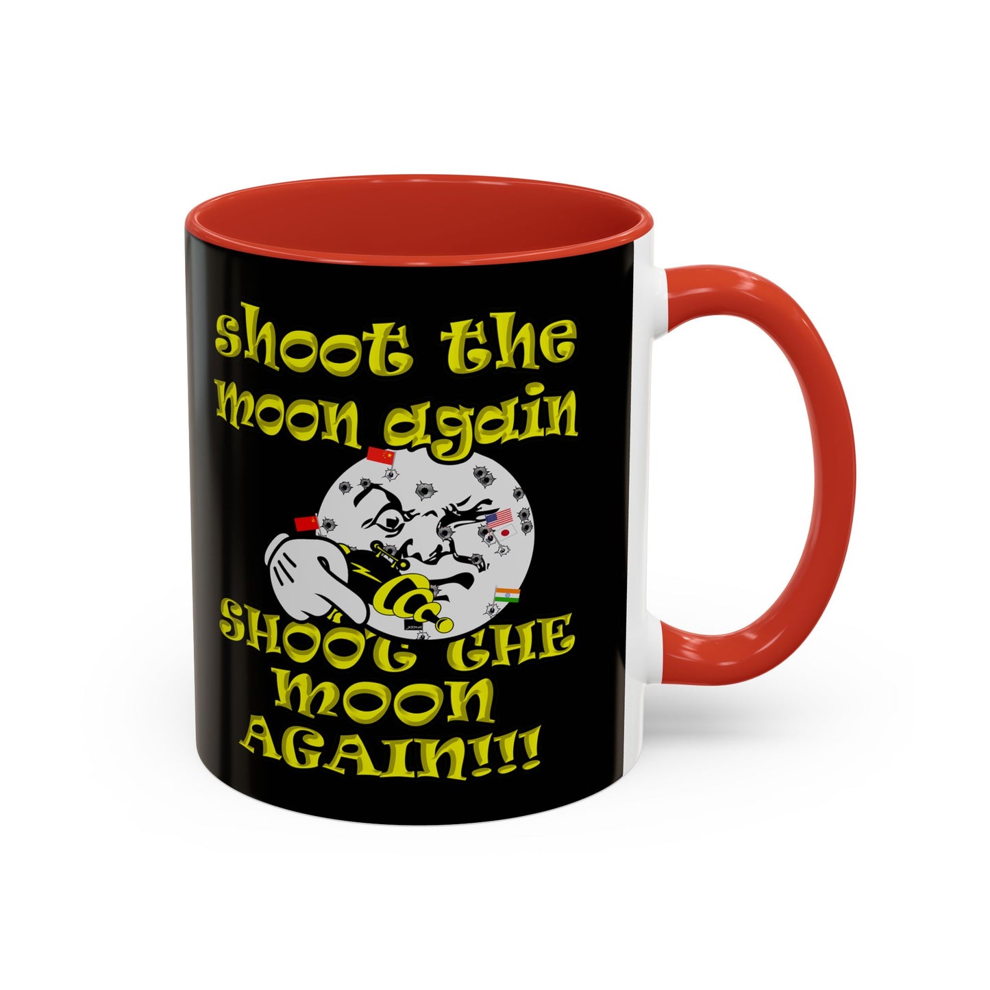 shoot the moon again - Accent Mug (black)