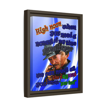 high noon - framed canvas art (blue-white wave)