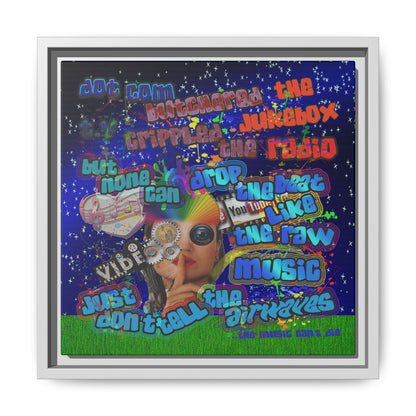 drop the beat - framed canvas art ('snoops' background)