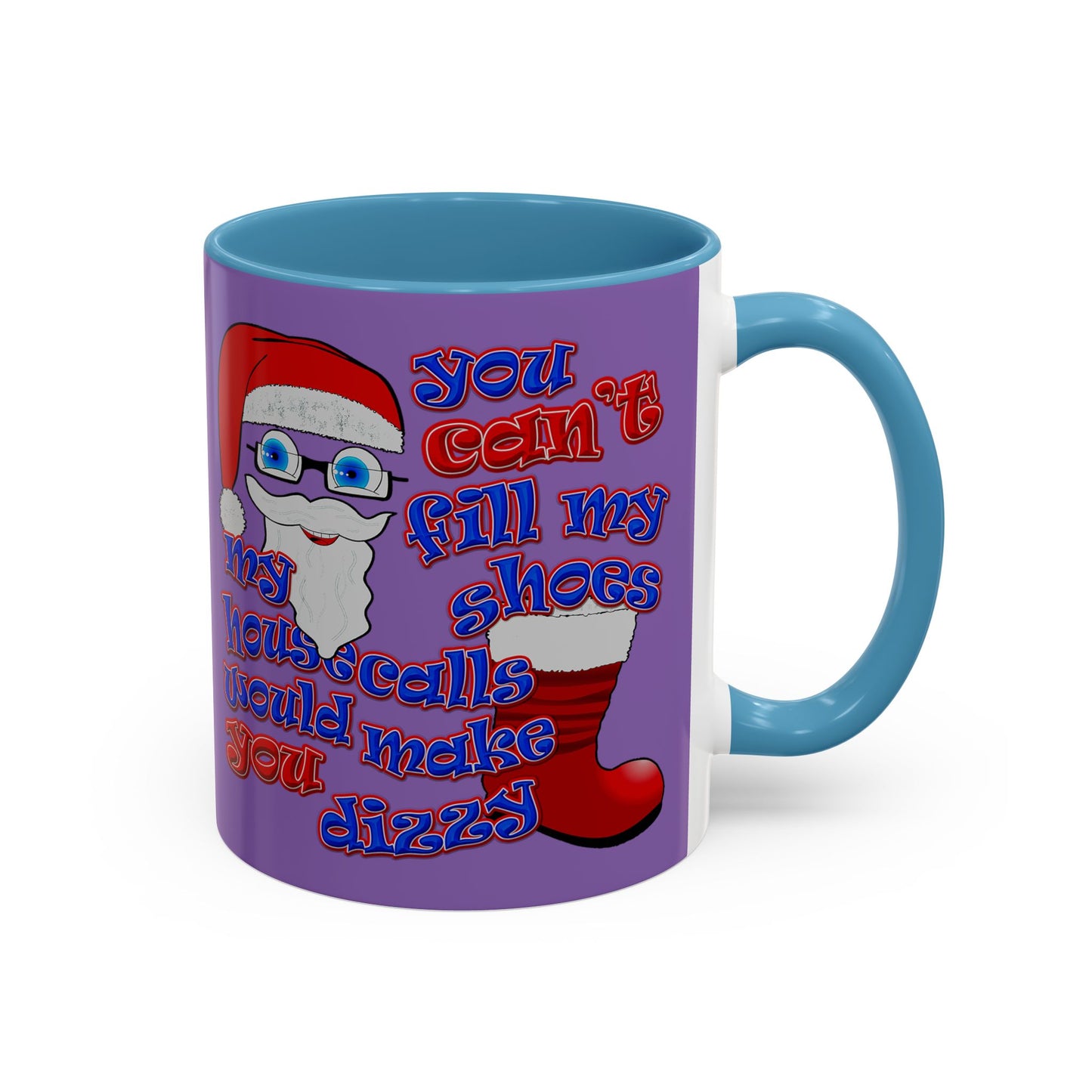 santa's shoes - Accent Mug (light purple)